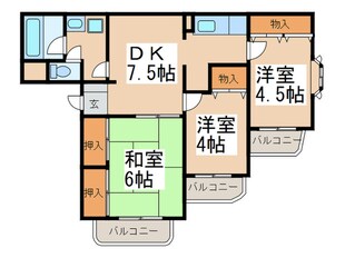 サニーテラスいぶき野の物件間取画像